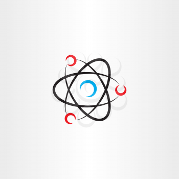 nucleus atom vector icon logo 