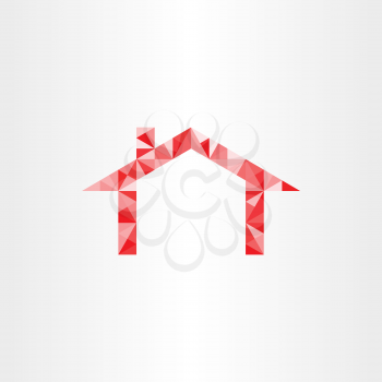 red house geometric triangles illustration 