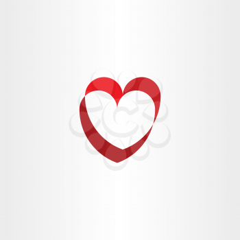 red symbol logo heart vector design element 