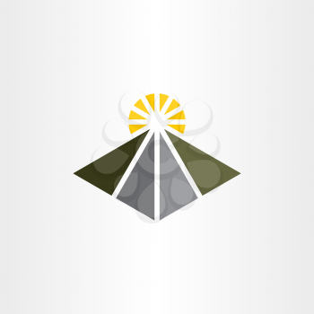 road travel logo icon vector