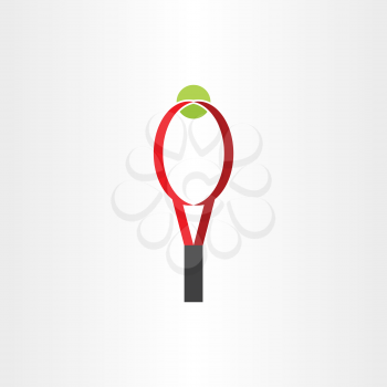 tennis racket and ball clipart logo vector icon design
