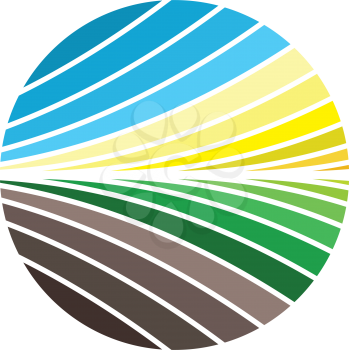 abstract field landscape logo icon symbol 