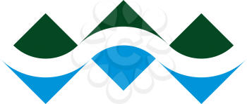 abstract logo mountain and lake 