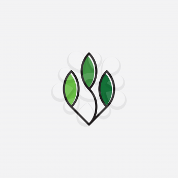 bio organic leaves symbol icon clipart 