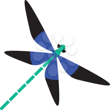 blue dragonfly logo icon vector illustration 
