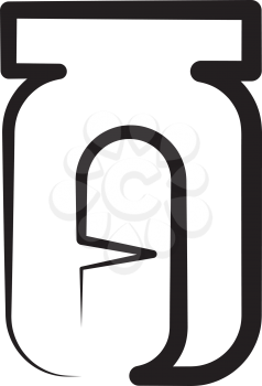 bottle with capsule pill illustration icon 