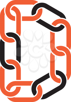 chain letter d link logo vector icon design