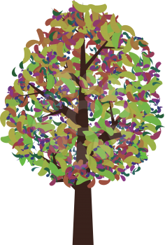 colorful abstract tree illustration vector 