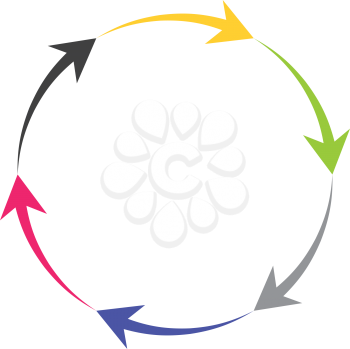 colorful circle arrows vector icon recycle logo 