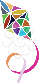 colorful geometric kite logo vector icon 