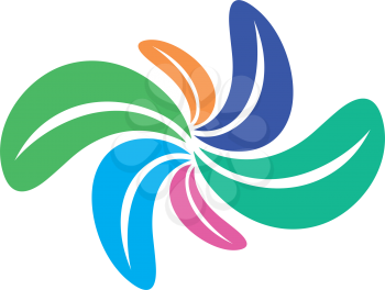 colorful leaves logo symbol vector element