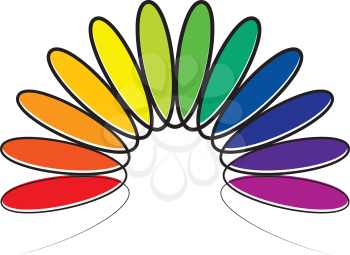 colorful spectrum leaves rainbow vector logo 