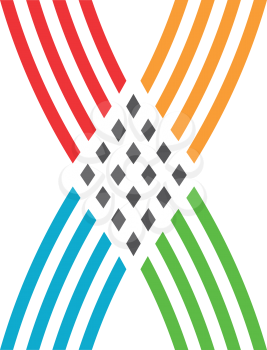 colorful x letter logotype symbol design 
