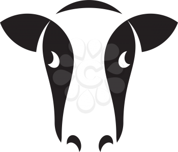 cow face logo symbol black icon vector design