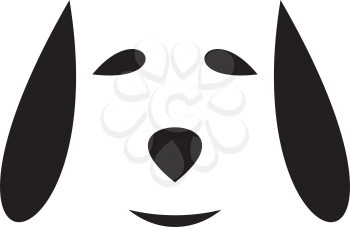dog face icon black logo vector symbol 