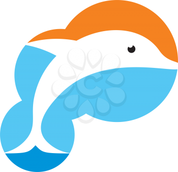 dolphin logo icon vector sign design