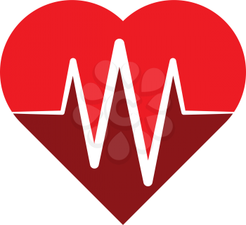 ecg heart rate logo vector symbol design
