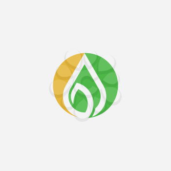 fresh leaf green icon logo vector symbol design