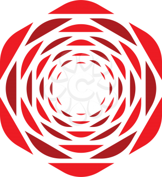 geometric rose flower vector icon logo