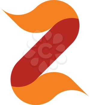 geometric z letter logo ribbon icon 