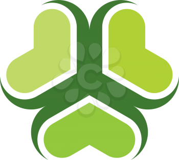 green clover icon leaves logo vector symbol 
