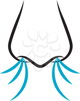 healthy breathing nose logo icon design