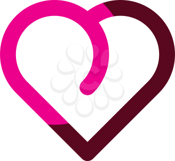 heart magenta purple icon sign 
