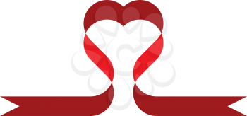 heart ribbon vector design element icon 