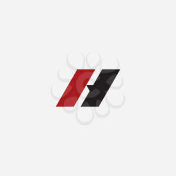 h logo red black icon letter symbol design