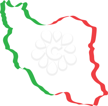 iran map icon vector symbol 