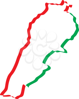 lebanon map icon vector symbol 