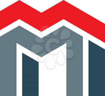letter m building vector logo icon 