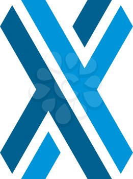 letter x geometry illusion logo icon 