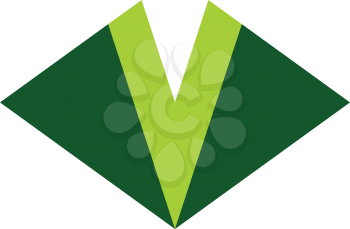 logo letter v green symbol design 