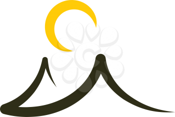 logo mountain vector icon sign design element