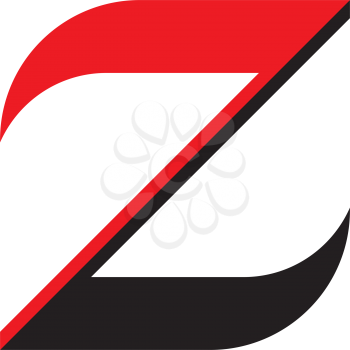 logo z letter red black icon design element
