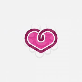 loop heart icon symbol design element