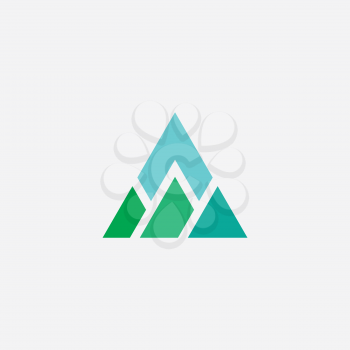 mountain vector triangle logo icon 