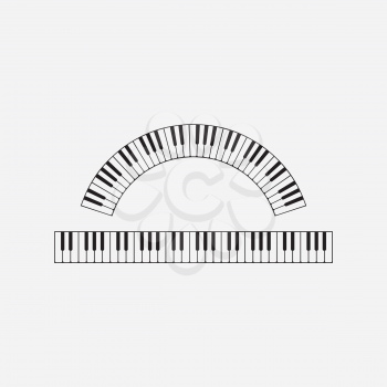 piano keyboard vector design element illustration