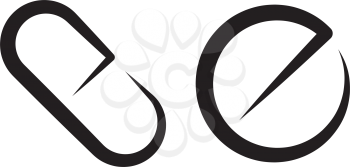 pill symbol design element logo icon 