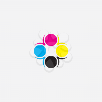 print mark icon logo cmyk symbol design