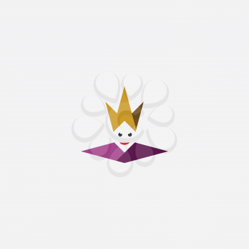 queen icon logo vector symbol design element