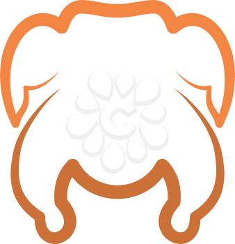 raw chicken meat vector icon symbol sign 
