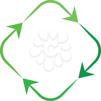 recycle green arrow eco element vector