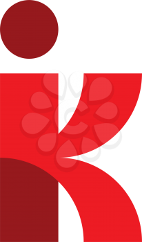 red logo letter icon k symbol design element