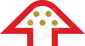 red mushroom logo icon vector symbol element