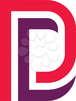 red purple logo letter d sign symbol design 