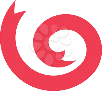 red spiral banner vector symbol sign design element
