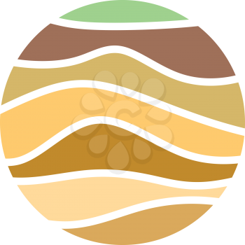 soil layers geology logo icon vector