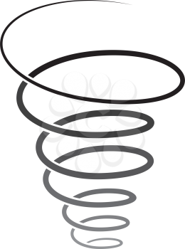 spiral line tornado twister logo icon design